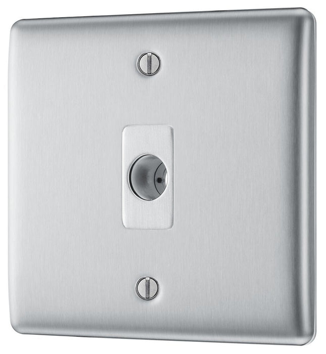 BG Nexus Metal Brushed Steel Flex Outlet NBSFLEX Available from RS Electrical Supplies