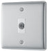 BG Nexus Metal Brushed Steel Flex Outlet NBSFLEX Available from RS Electrical Supplies
