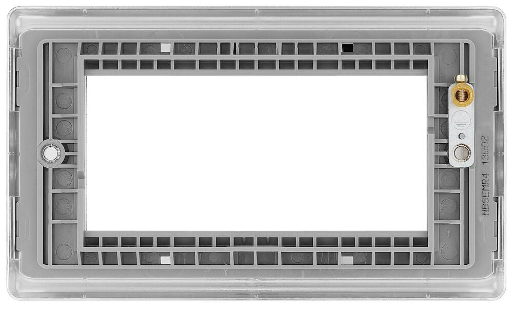 BG Nexus Metal Brushed Steel 4G Euro Plate NBSEMR4 additional product image 4