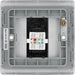BG Nexus Metal Brushed Steel RJ45 Cat5E Data Outlet NBSRJ451B Available from RS Electrical Supplies