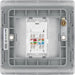 BG Nexus Metal Brushed Steel RJ45 Cat6 Data Outlet NBSRJ4516G Available from RS Electrical Supplies