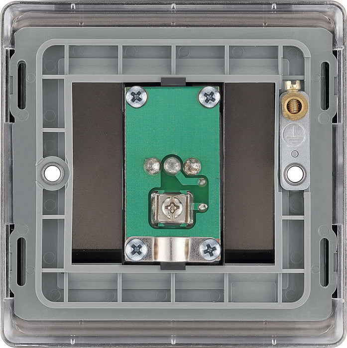 BG Nexus Metal Black Nickel Co-axial Socket NBN60B back side Available from RS Electrical Supplies
