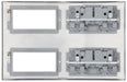 BG Nexus Metal Brushed Steel Double Socket Combination Plate NBS222EM8G additional product image 4
