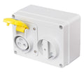 Gewiss Interlocked Switched Socket 16A 2P & E 110V GW66001