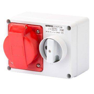 Gewiss Interlocked Switched Socket 32A 3P N & E 415V GW66020