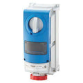 Gewiss Vertical Interlocked Socket + RCD Facility IP67 63A 3P N & E 415V GW66874