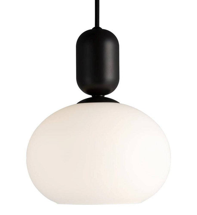 Nordlux Notti Black Pendant with Opal Glass 2011003003