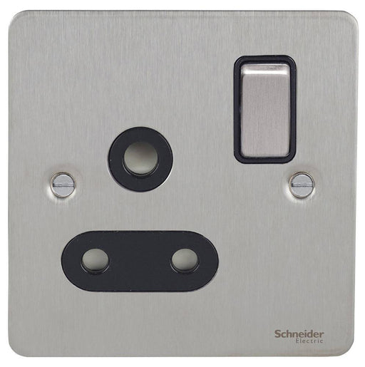 Schneider Ultimate Flat Plate Stainless Steel 15A Socket GU3290BSSAvailable from RS Electrical 