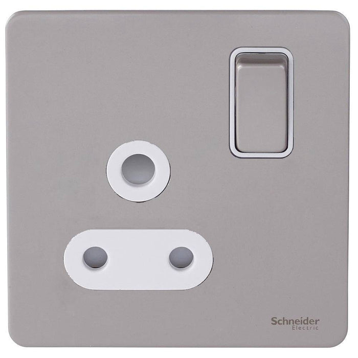 Schneider Ultimate Screwless Pearl Nickel 15A Unswitched Socket GU3490WPN