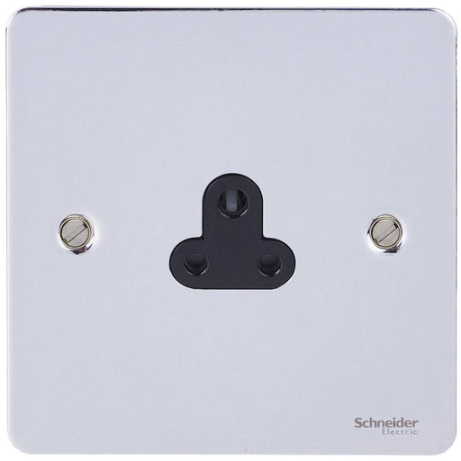 Schneider Ultimate Flat Plate Polished Chrome 2A Unswitched Socket GU3270BPCAvailable from RS Electrical Supplies