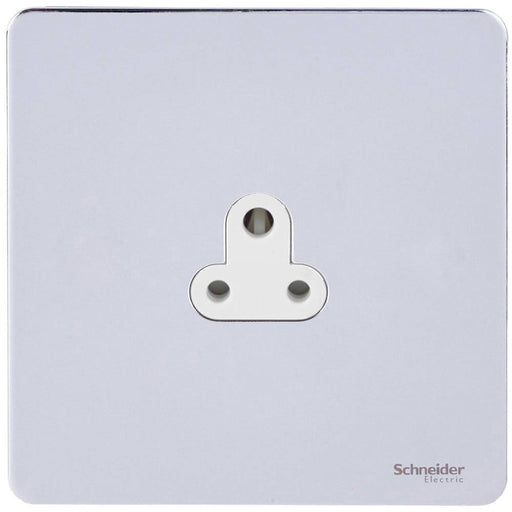 Schneider Ultimate Screwless Polished Chrome 2A Unswitched Socket GU3470WPCAvailable from RS Electrical Supplies