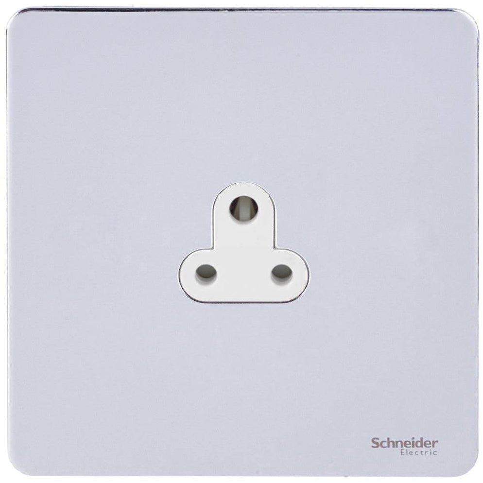 Schneider Ultimate Screwless Polished Chrome 2A Unswitched Socket ...