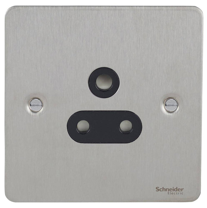 Schneider Ultimate Flat Plate Stainless Steel 5A Unswitched Socket GU3280BSS