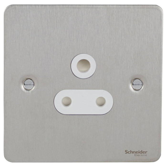 Schneider Ultimate Flat Plate Stainless Steel 5A Unswitched Socket GU3280WSS