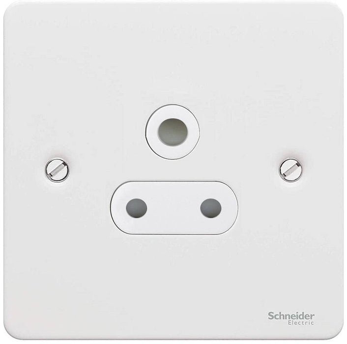 Schneider Ultimate Flat Plate White Metal 5A Unswitched Socket GU3280WPW