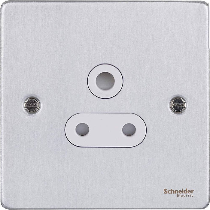 Schneider Ultimate Low Profile Brushed Chrome 5A Unswitched Socket GU3580WBC