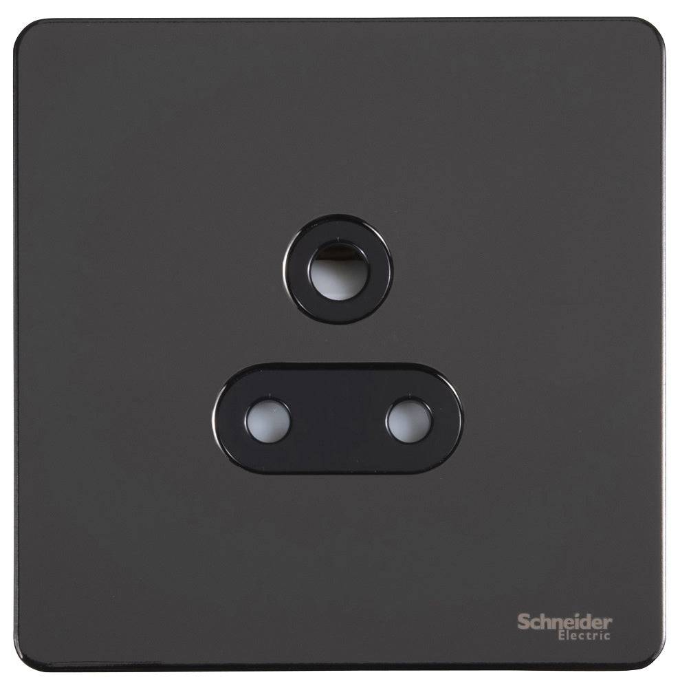 Schneider Ultimate Screwless Black Nickel 5A Unswitched Socket