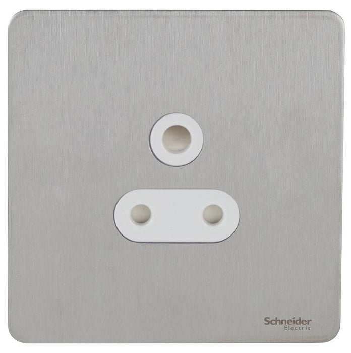 Schneider Ultimate Screwless Stainless Steel 5A Unswitched Socket GU3480WSS