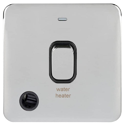 Schneider Lisse Deco Polished Chrome 20A Double Pole Switch Neon & Water Heater GGBL2014WHBPCAvailable from RS Electrical Supplies