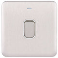 Schneider Lisse Deco Stainless Steel 20A Double Pole Switch Neon GGBL2011WSSAvailable from RS Electrical 