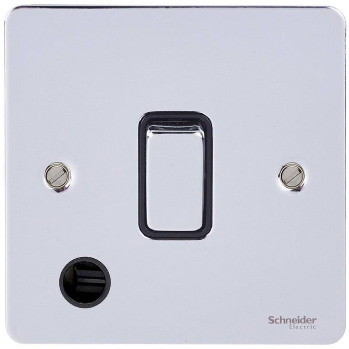 Schneider Ultimate Flat Plate Polished Chrome 20A Double Pole Switch Flex GU2213BPC