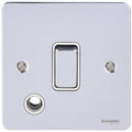 Schneider Ultimate Flat Plate Polished Chrome 20A Double Pole Switch Flex GU2213WPCAvailable from RS Electrical Supplies