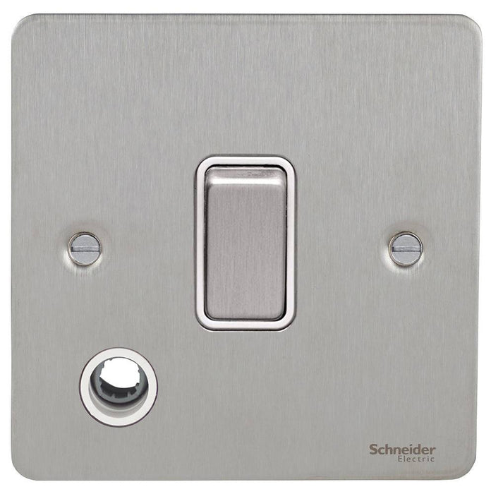 Schneider Ultimate Flat Plate Stainless Steel 20A Double Pole Switch Flex GU2213WSS