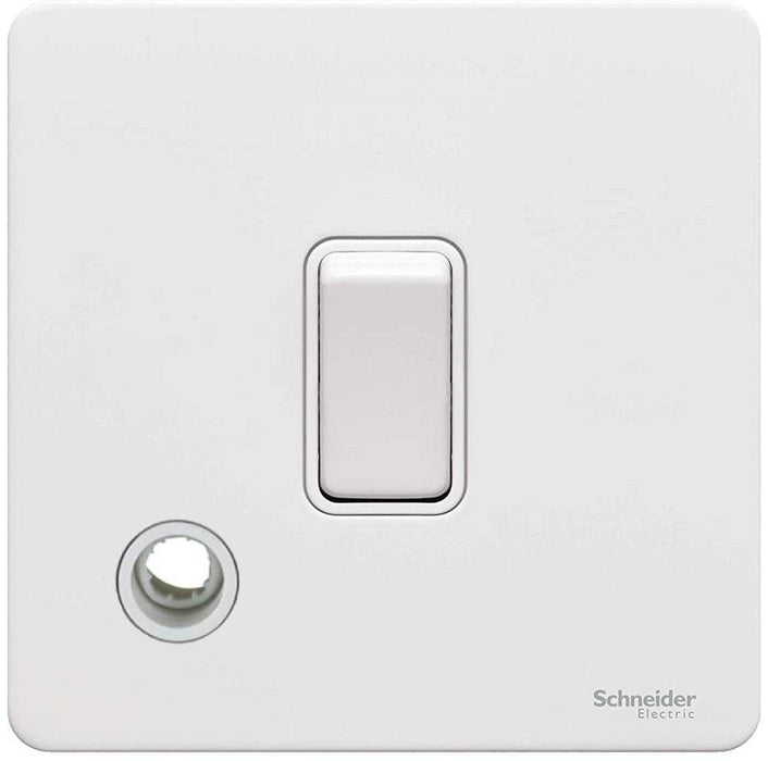 Schneider Ultimate Screwless White Metal 20A Double Pole Switch with Flex GU2413WPW