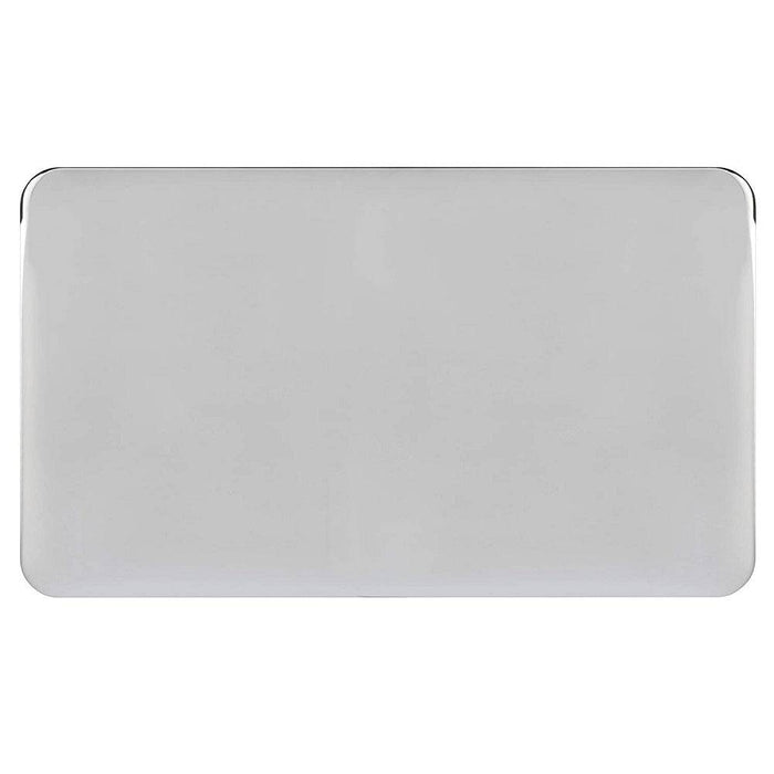 Schneider Lisse Deco Polished Chrome Double Blank Plate GGBL8020PC