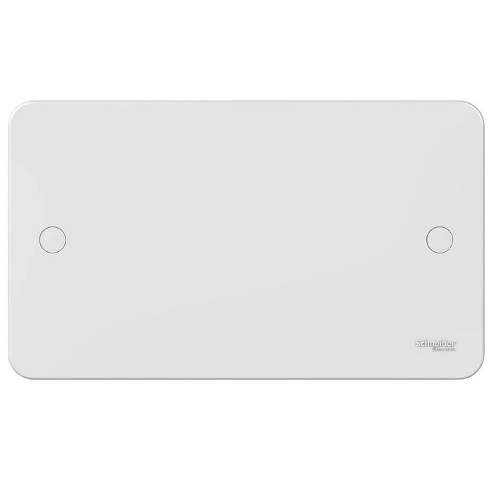 Schneider Lisse White Double Blank Plate GGBL8020