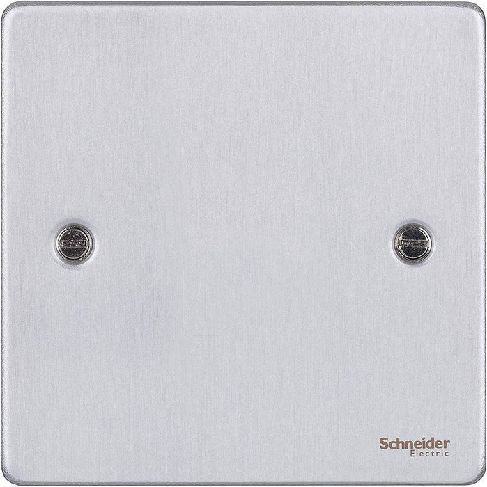 Schneider Ultimate Low Profile Brushed Chrome Single Blank Plate GU8510BC