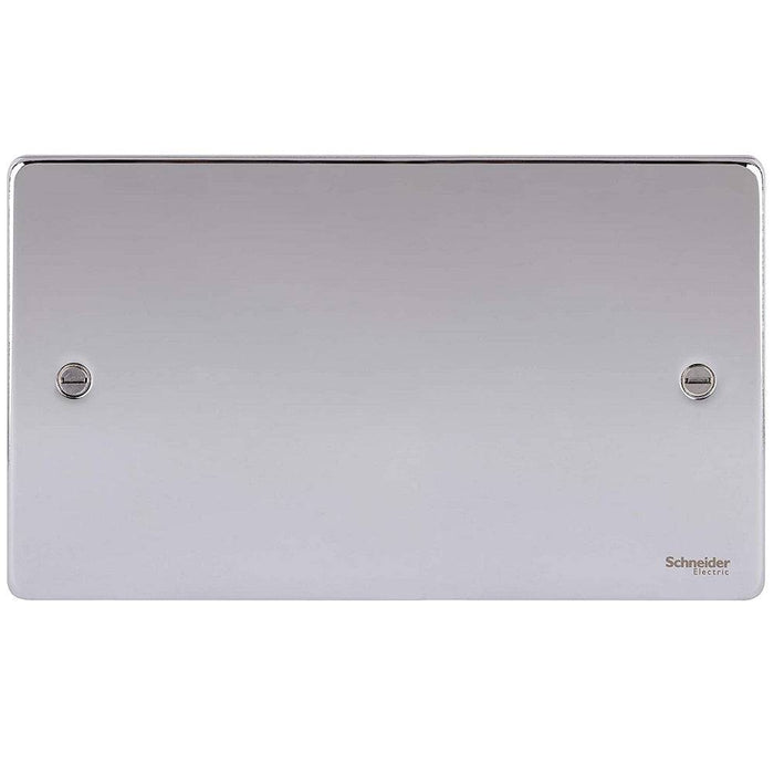 Schneider Ultimate Low Profile Polished Chrome Double Blank Plate GU8520PC