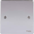 Schneider Ultimate Low Profile Polished Chrome Single Blank Plate GU8510PCAvailable from RS Electrical Supplies