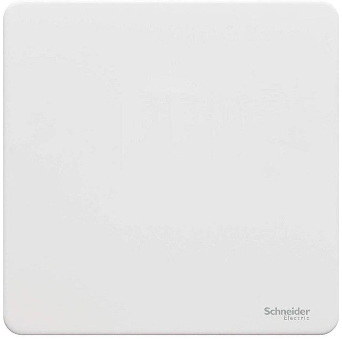 Schneider Ultimate Screwless White Metal Single Blank Plate GU8410PW