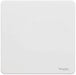Schneider Ultimate Screwless White Metal Single Blank Plate GU8410PW Available from RS Electrical Supplies
