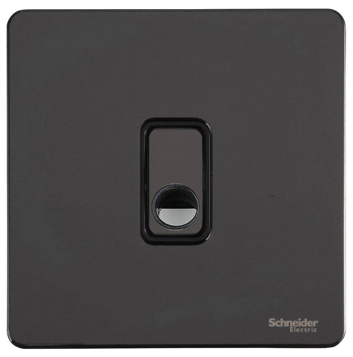 Schneider Ultimate Screwless Black Nickel Flex Outlet Plate GU2403BBN