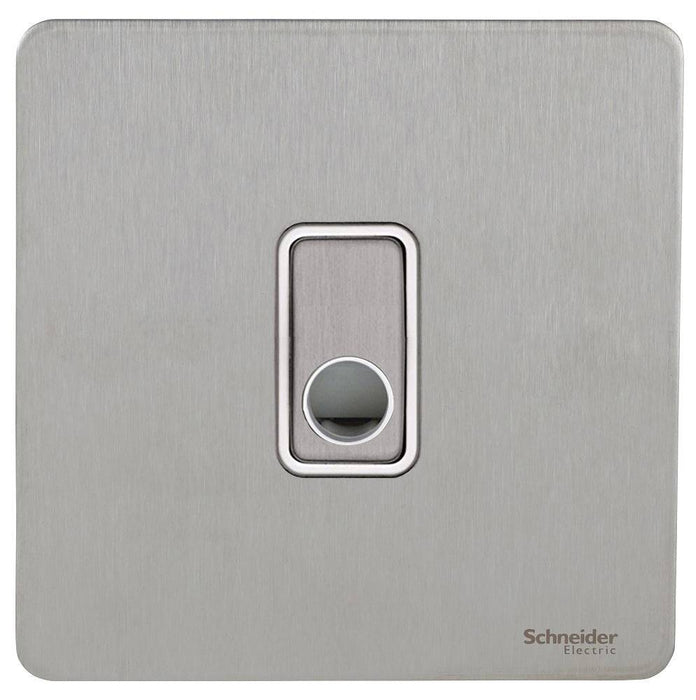 Schneider Ultimate Screwless Stainless Steel Flex Outlet Plate GU2403WSS