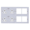 Schneider Ultimate Flat Plate Polished Chrome 13A Double Socket Combination Plate GU32204DMPWPCAvailable from RS Electrical Supplies