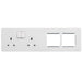 Schneider Ultimate Screwless White Metal Double Socket Combination Plate GU34202DMPWPW Available from RS Electrical Supplies