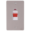 Schneider Ultimate Flat Plate Pearl Nickel 50A DP Control Switch With Neon GU4221WPNAvailable from RS Electrical