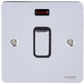 Schneider Ultimate Flat Plate Polished Chrome 32A DP Control Switch With Neon GU4231BPCAvailable from RS Electrical Supplies