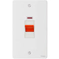 Schneider Ultimate Flat Plate White Metal 50A DP Control Switch With Neon GU4221WPW