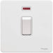 Schneider Ultimate Screwless White Metal 32A DP Control Switch With Neon GU4431WPW Available from RS Electrical Supplies