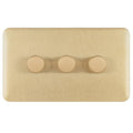 Schneider Lisse Deco Satin Brass 3G 2W 250W Dimmer Switch GGBL6032CSBSAvailable from RS Electrical Supplies