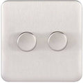 Schneider Lisse Deco Stainless Steel 2G 2W LED 100W Dimmer Switch GGBL6022LSSSAvailable from RS Electrical 
