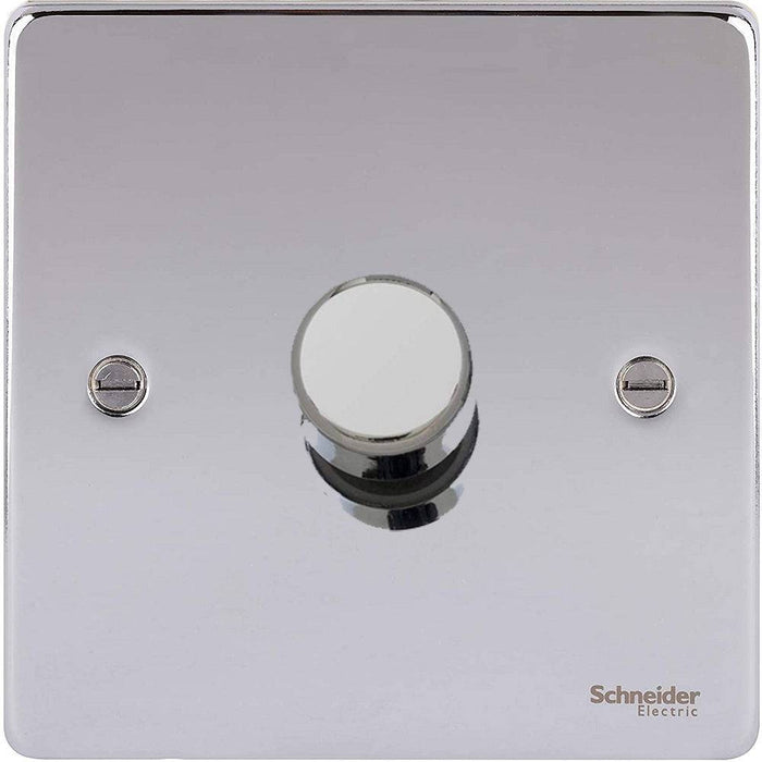 Schneider Ultimate Low Profile Polished Chrome 1G 2W 400W Dimmer Switch GU6512CPC
