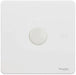 Schneider Ultimate Screwless White Metal 1G 2W LED 100W Dimmer Switch GU6412LMPW Available from RS Electrical Supplies