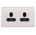 Schneider Lisse Deco Stainless Steel 13A Double Socket GGBL3060BSSSAvailable from RS Electrical 