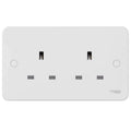 Schneider Lisse White 13A Double Unswitched Socket GGBL3060