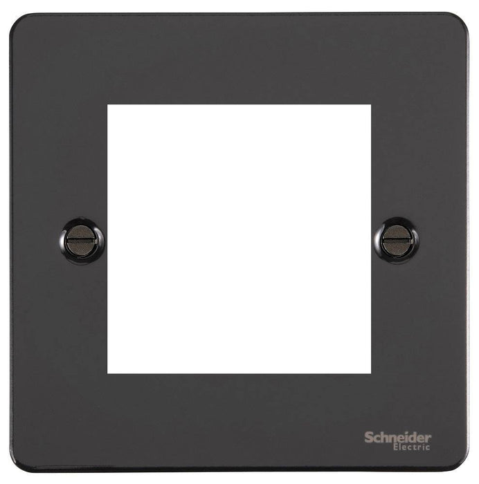 Schneider Ultimate Flat Plate Black Nickel 2G Euro Plate GU8260BN